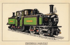 Festinog Railway Gwynedd Earl Of Merioneth Train Postcard