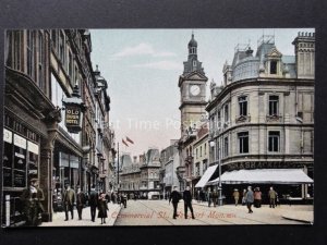 Monmouthshire: Newport, Shopping Street Shows Old Bush Hotel c1908 by M.J.R.B.-