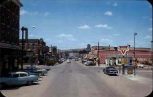 Lusk Wyoming WY Classic Cars Conoco Gas Station Vintage Postcard