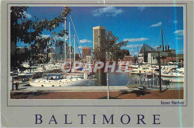 Postcard Modern Skyline Inner Harbor Baltimore Maryland