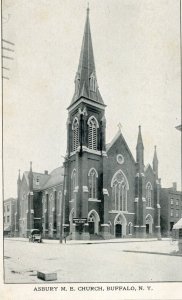 Postcard Antique View of Asbury M.E. Church, Buffalo, NY.  W5