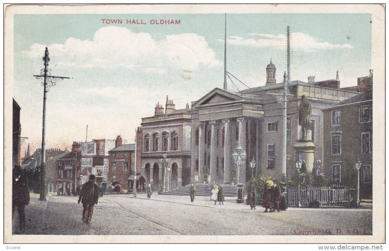 OLDHAM, Manchester, Lancashire, England, United Kingdom; Town Hall, PU-1911