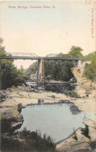 F63/ Olmsted Falls Ohio Postcard Rocky River Bridge 10