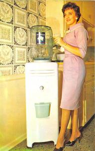 Hollywood CA Modern-Aire Water Cooler Beautiful Woman Postcard