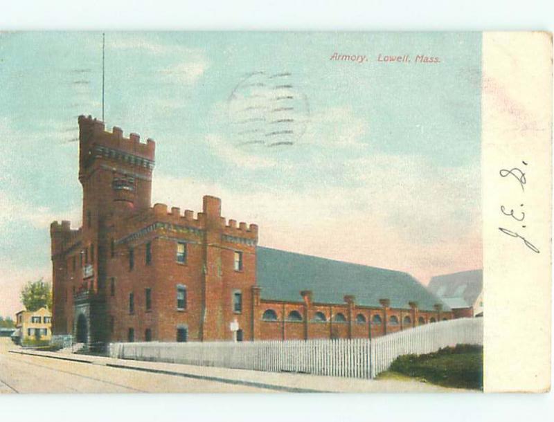 Pre-1907 MILITARY - ARMORY BUILDING Lowell Massachusetts MA Q1846