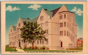 F. E. Bell Memorial Hall, Ball State Teachers College Muncie IN Vtg Postcard C31