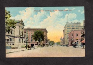 IN Main St Street South Bend Indiana Vintage Postcard Hotel Court House