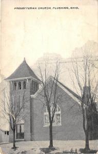 C82/ Flushing Ohio Postcard 1912 Presbyterian Church Building