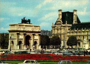 France Paris Arc de Triomphe and Louvre Palace