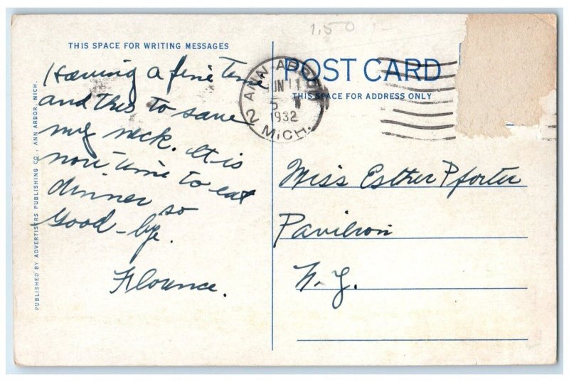 c1932 Engineering Shops Laboratories University Michigan Ann Arbor MI Postcard