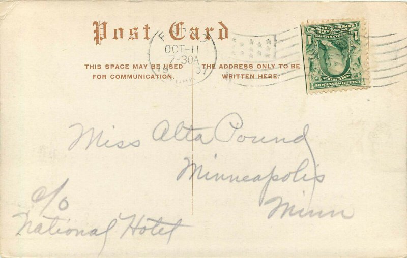 Vintage Postcard Carnegie Public Library Moorhead MN Clay County,