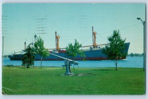 1982 Marine City Michigan Postcard World Doorstep Nautical Mile Steamer Ship