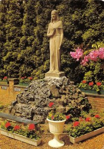 B108902 Belgium Zandhoven Domein Hooidonk Statue Flowers