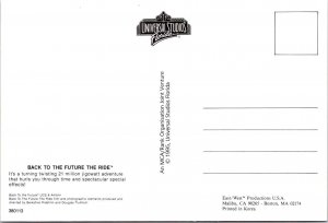 FL, Florida  UNIVERSAL STUDIOS THEME PARK Back To The Future Ride  4X6 Postcard