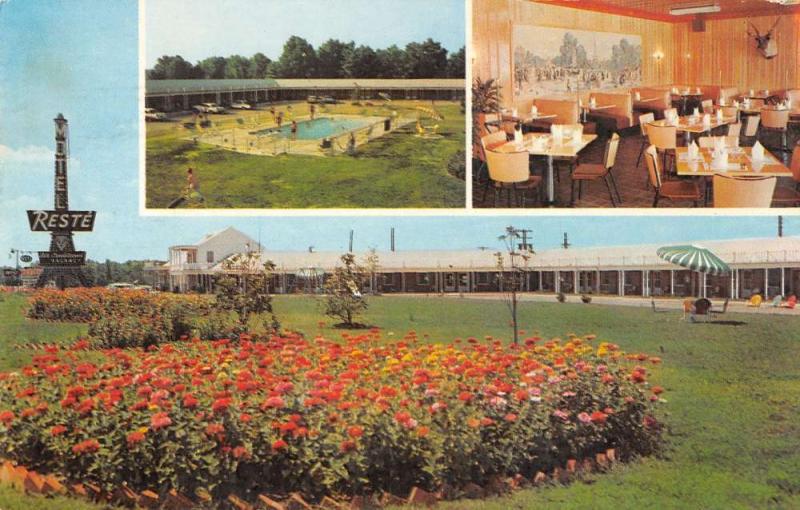 Emporia Virginia interior/exterior views Reste Motel vintage pc Z16374