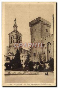 Old Postcard Campaign Avignon Tower and Cathedral