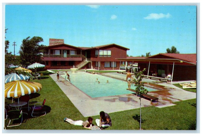 c1950's Thunderbird Lodge Motel And Swimming Pool Abilene Texas TX Postcard