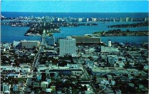 Venetian Causeway Miami Florida Chrome Postcard C186