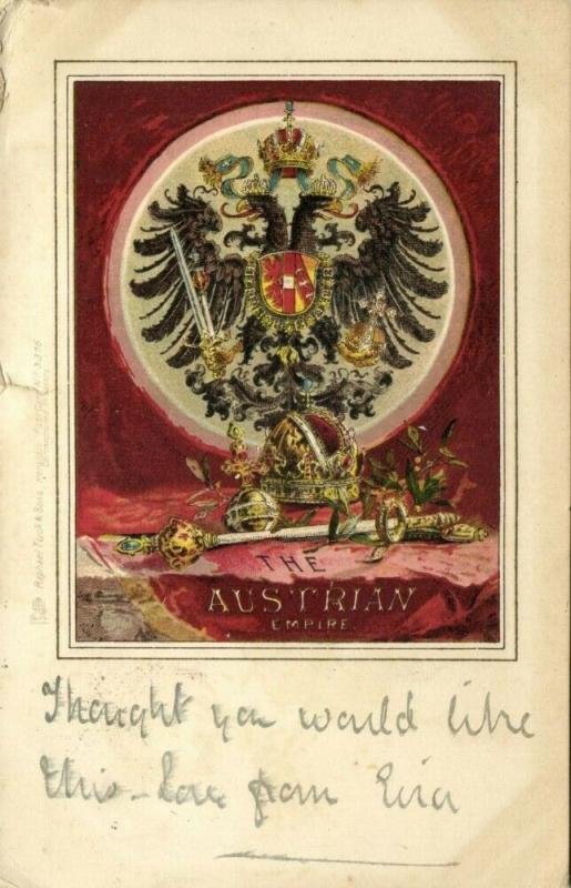 austria, Austrian Empire Coat of Arms (1903) Postcard