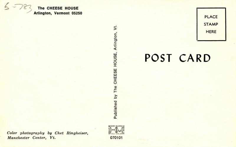 VT - Arlington. The Cheese House