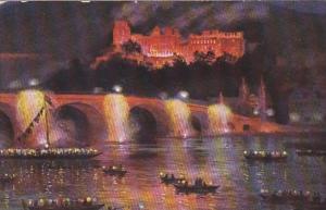 Germany Heidelberg Schlossbeleuchtung