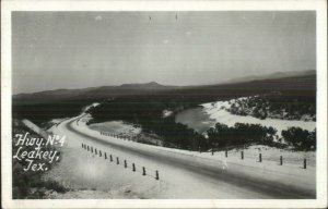 Leakey TX HWY 4 Real Photo Postcard