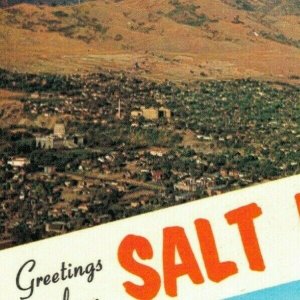 USA Greetings From Salt Lake City Utah Chrome Postcard 07.64