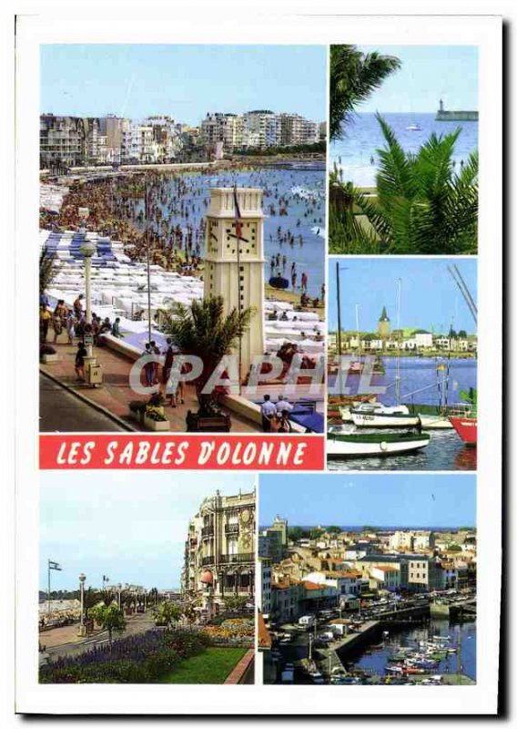 Modern Postcard The Most Beautiful Beach in the Vendee Les Sables d'Olonne Ve...