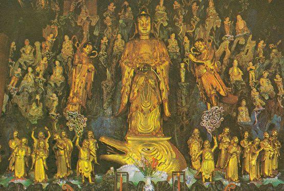 Sea Island Bodhisativa Buddha Of Mercy Shanghai Temple Chinese Postcard