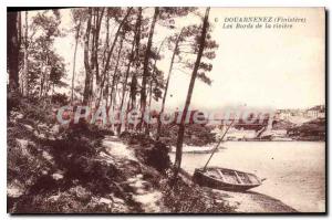 Old Postcard Douarnenez Finistere The Banks of the River