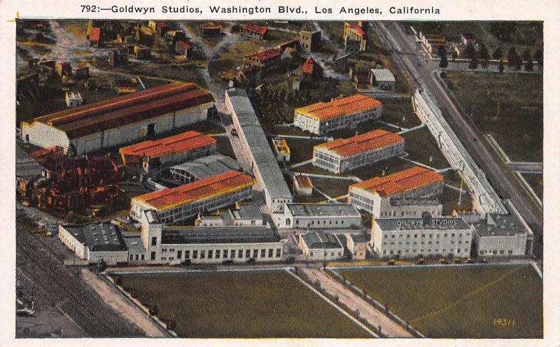 Goldwyn Studios, Washington Blvd., Los Angeles, CA, Early Postcard, Unused