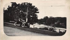 B79/ Automobile Real Photo RPPC Postcard c1910 Car Auto Driving Blur Road Art 3