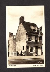 PA Betsy Ross House Flag Philadelphia Pennsylvania Postcard Patriotic Real Photo