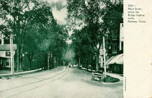 CT - Danbury. Main Street Looking North Above the Bridge