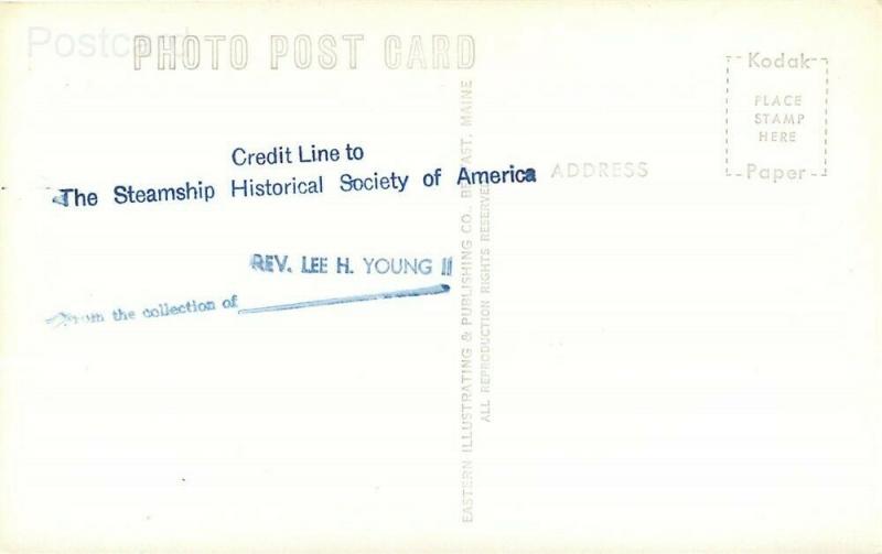 Steamship F.Y. Bachelor, Eastern Illustrated, RPPC