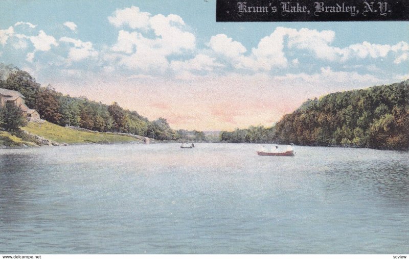 BRADLEY, New York, 1900-10s; Krum's Lake, Row Boats