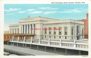 8 Postcards, Omaha, Nebraska,Creighton-Joslyn Memorial-Train Station-Court House