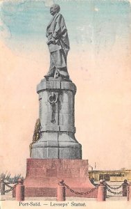Lesseps Statue Port Said Egypt, Egypte, Africa Postal Used Unknown, Missing S...