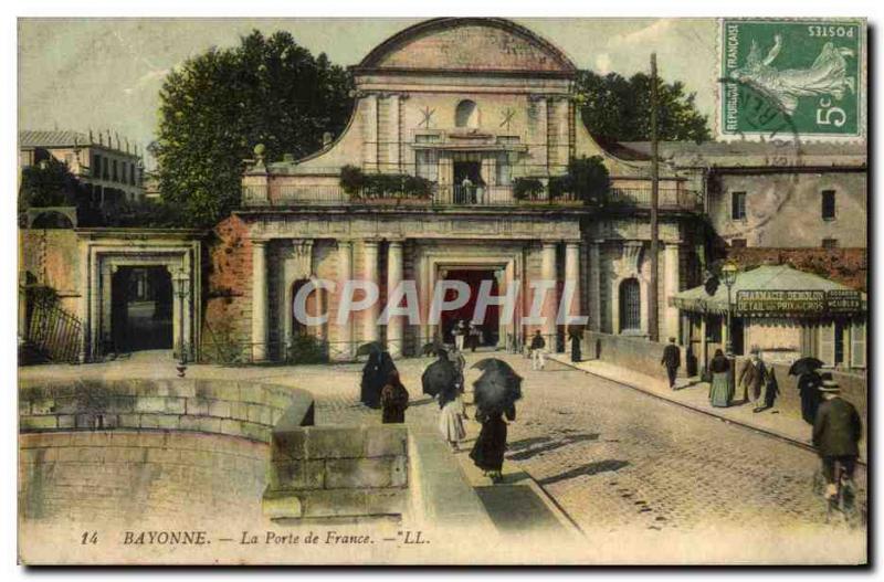 Old Postcard Bayonne La Porte de France
