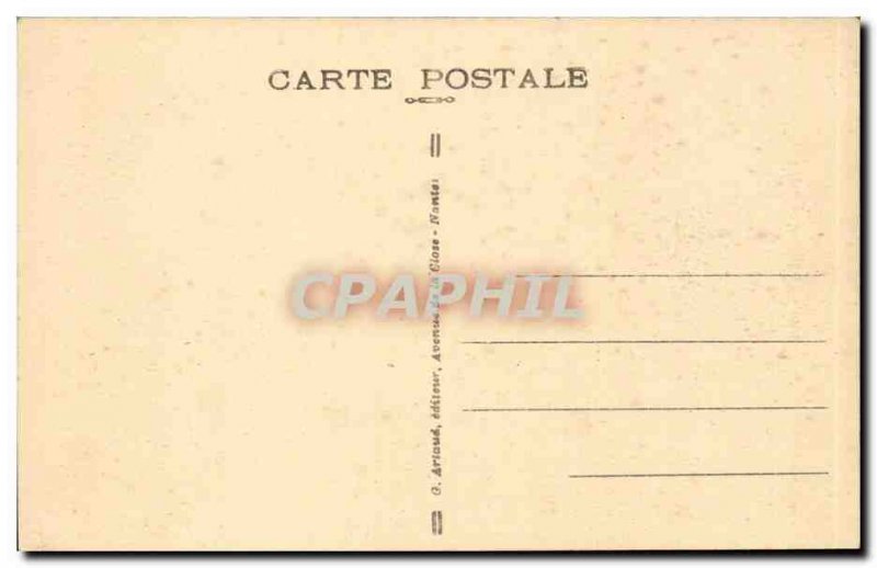 Laval Old Postcard The castle Inside view