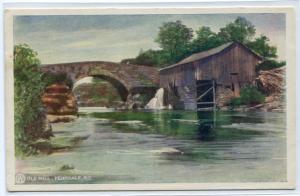 Old Mill River Ferndale New York postcard