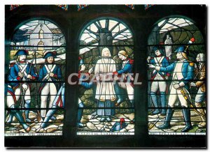 Modern Postcard Les Lucs Boulogne Vendee Stained representing the massacre of...