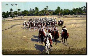 Old Postcard Spahis Tunisia Horse Horse Militaria
