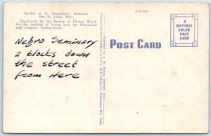 c1940s St. Augustine, FL Garden Note Negro Seminary Down Street JM Barber A208