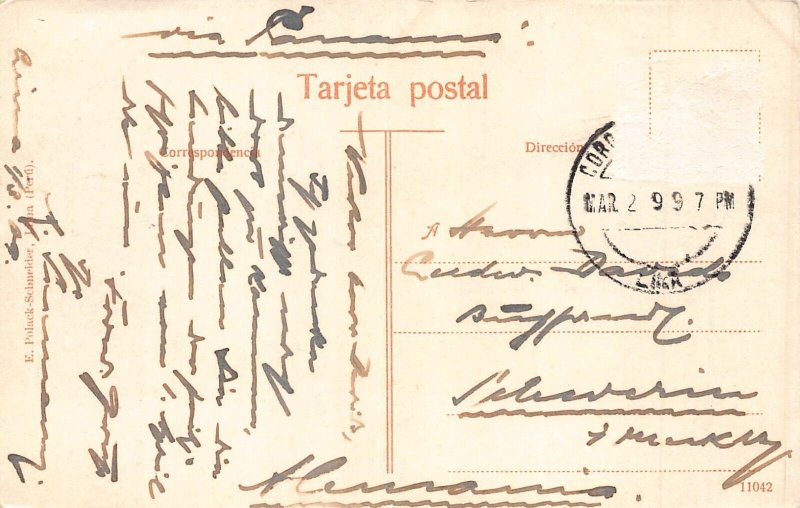 A045 Peru Panorama de Lima vintage postcard