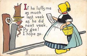 If He Luffs me as much as He Did Next Week Valentine Raphael Tuck Postcard