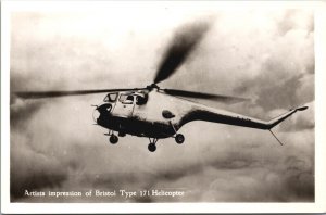 Bristol Type 171 Helicopter Vintage RPPC 09.56