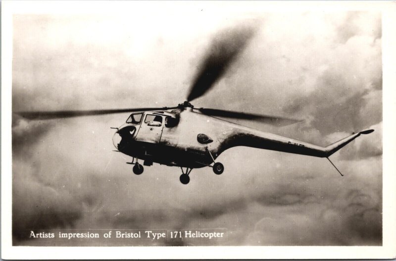 Bristol Type 171 Helicopter Vintage RPPC 09.56 