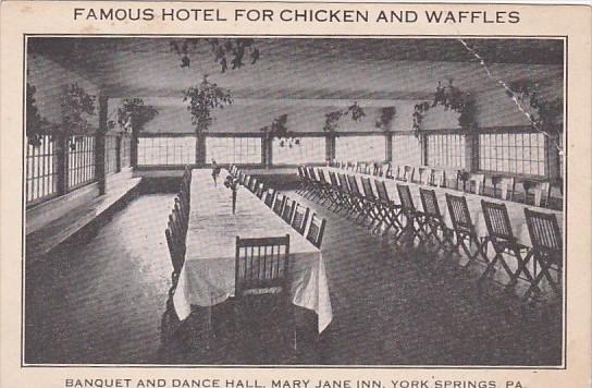 Pennsylvania York Springs Banquet and Dance Hall Interior Mary Jane Inn