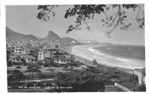 Rio De Janeiro Brazil Leblon E Ipanema Real Photo Postcard